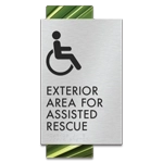 Exterior Area For Assisted Rescue Sign | MultiHousingSigns.com